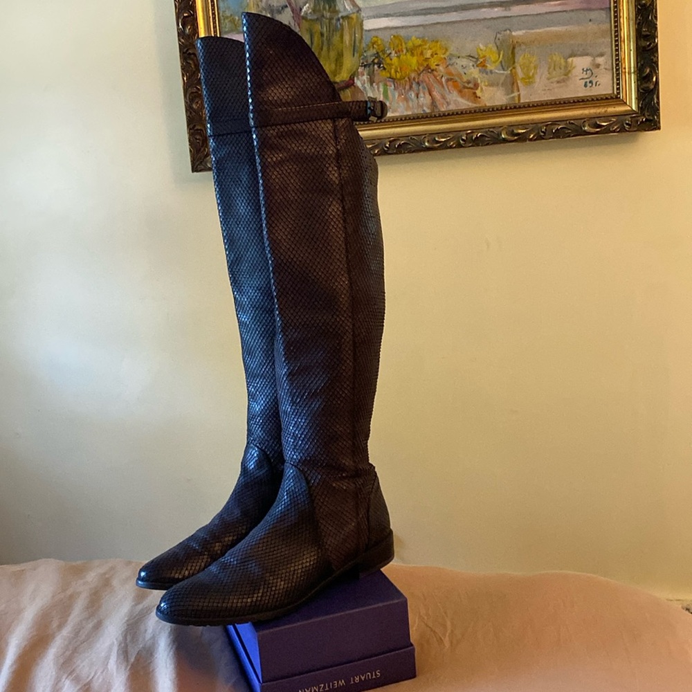 Stuart Weitzman Snake Shimmering Overtheknee Stun… - image 1